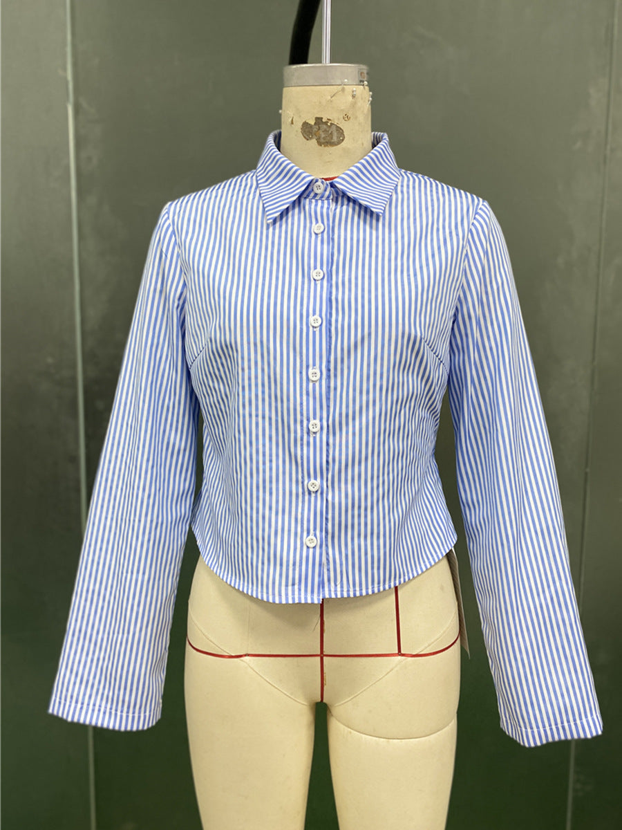 Elegant Figure-flattering Blouse Cardigan Shirt