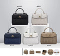 Textured Wave Flap Handbag